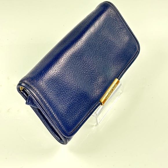 See by Chloé Navy Leather flap Wallet. Beige interior - Picture 2 of 11